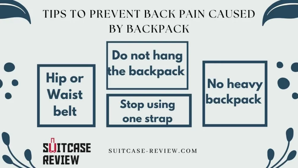 Tips to prevent back pain caused by backpack