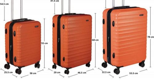 Amazon Basics Luggage size comparison
