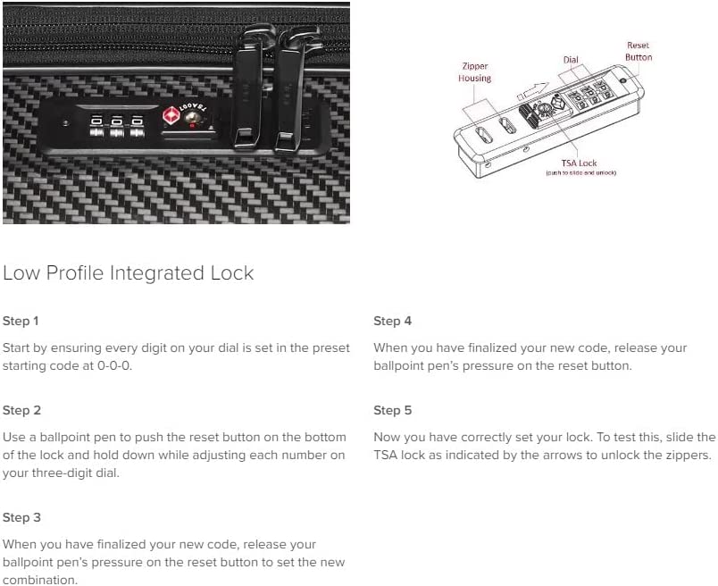 Integrated TSA Lock